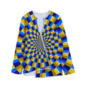 Dartboard Moving Optical Illusion Long Sleeve Short Coat