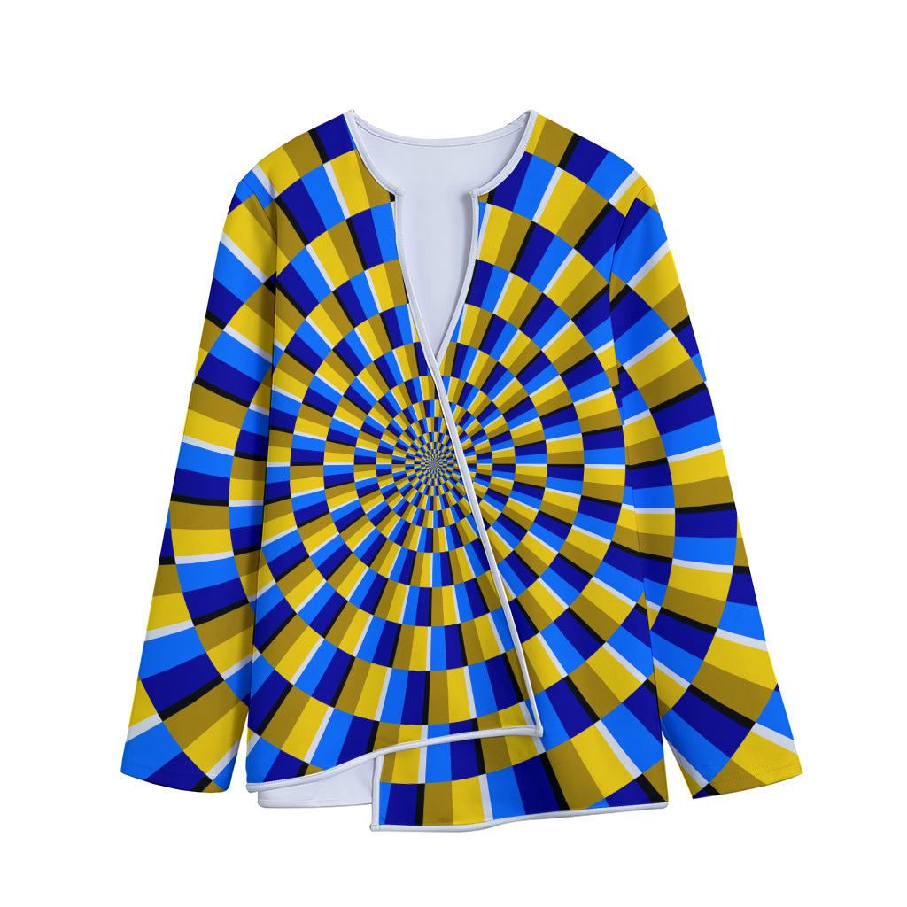 Dartboard Moving Optical Illusion Long Sleeve Short Coat