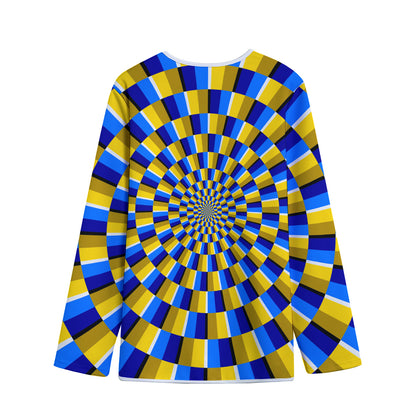 Dartboard Moving Optical Illusion Long Sleeve Short Coat