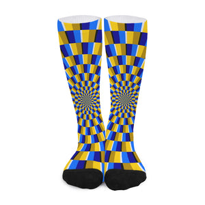 Dartboard Moving Optical Illusion Long Socks