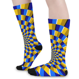 Dartboard Moving Optical Illusion Long Socks