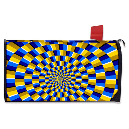 Dartboard Moving Optical Illusion Mailbox Cover