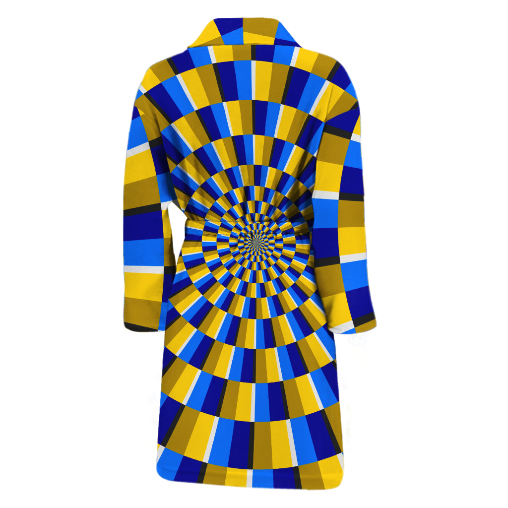 Dartboard Moving Optical Illusion Men's Bathrobe