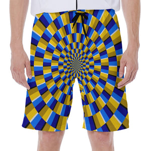 Dartboard Moving Optical Illusion Men's Beach Shorts