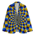Dartboard Moving Optical Illusion Men's Blazer