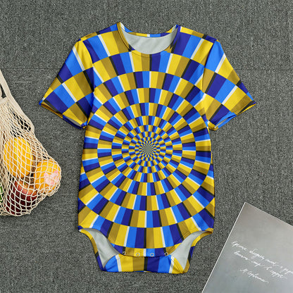 Dartboard Moving Optical Illusion Men's Bodysuit
