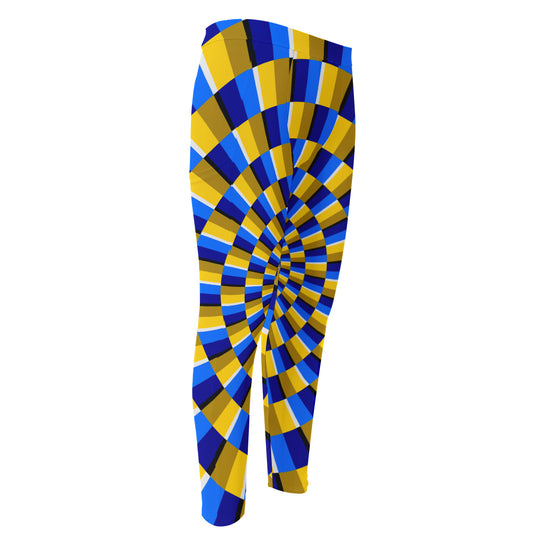Dartboard Moving Optical Illusion Men's Compression Pants