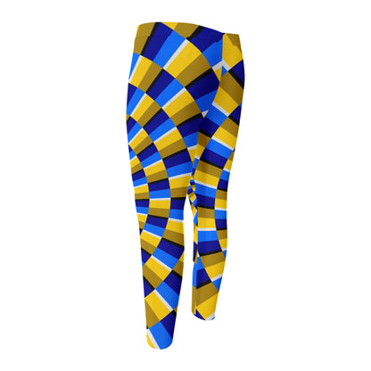 Dartboard Moving Optical Illusion Men's Compression Pants