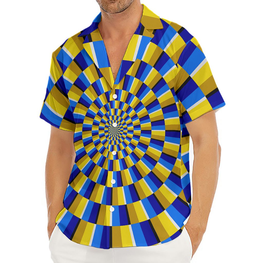 Dartboard Moving Optical Illusion Men's Deep V-Neck Shirt