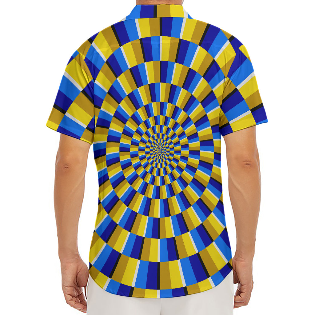 Dartboard Moving Optical Illusion Men's Deep V-Neck Shirt