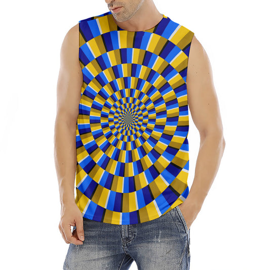 Dartboard Moving Optical Illusion Men's Fitness Tank Top