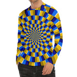 Dartboard Moving Optical Illusion Men's Long Sleeve Rash Guard