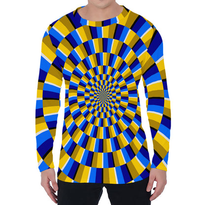 Dartboard Moving Optical Illusion Men's Long Sleeve T-Shirt