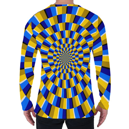 Dartboard Moving Optical Illusion Men's Long Sleeve T-Shirt