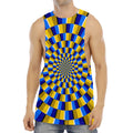 Dartboard Moving Optical Illusion Men's Muscle Tank Top