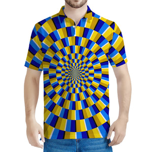 Dartboard Moving Optical Illusion Men's Polo Shirt