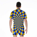 Dartboard Moving Optical Illusion Men's Rompers
