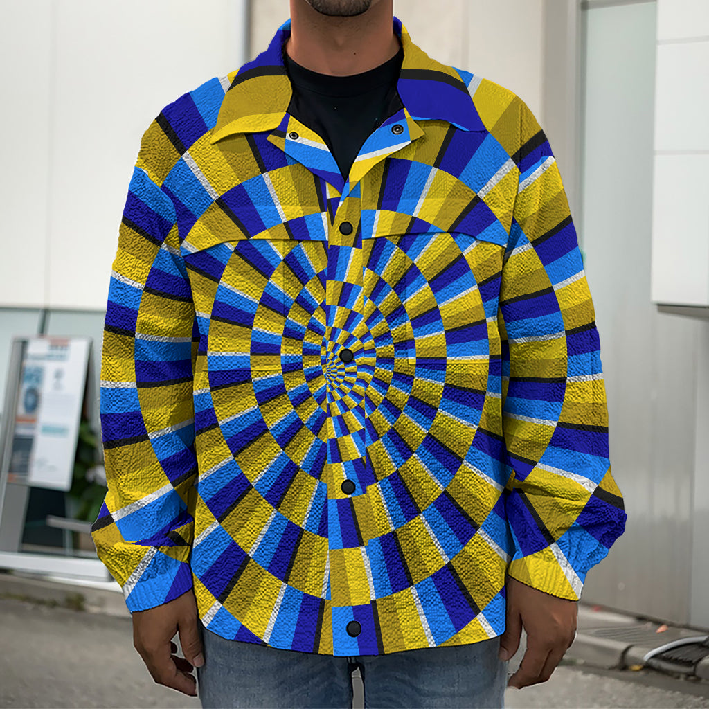 Dartboard Moving Optical Illusion Men's Shirt Jacket