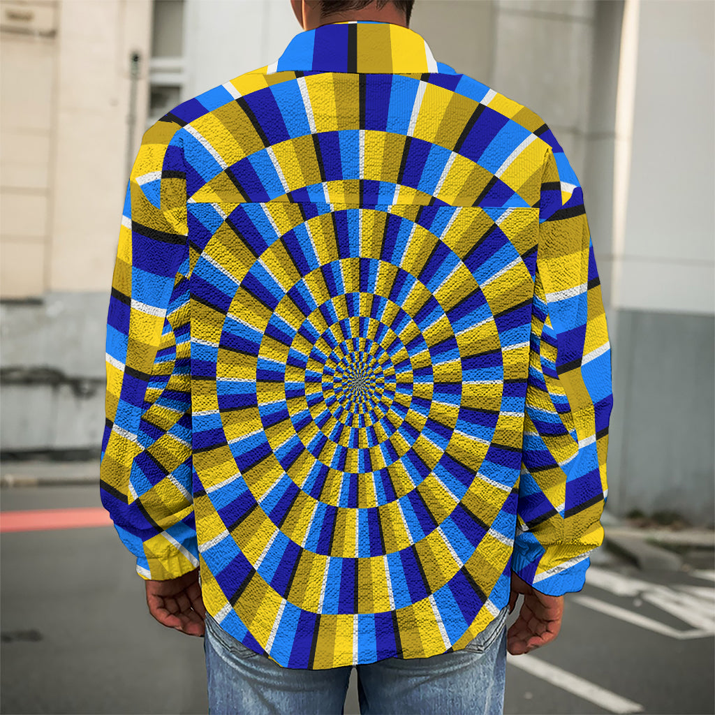 Dartboard Moving Optical Illusion Men's Shirt Jacket