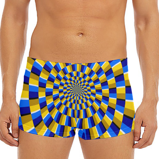 Dartboard Moving Optical Illusion Men's Short Boxer Briefs