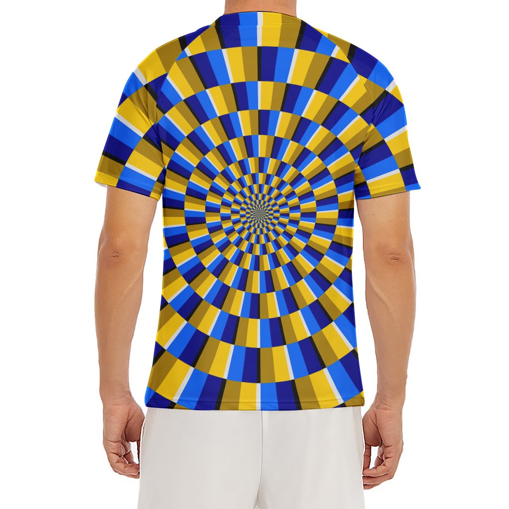 Dartboard Moving Optical Illusion Men's Short Sleeve Rash Guard