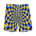 Dartboard Moving Optical Illusion Men's Athletic Shorts