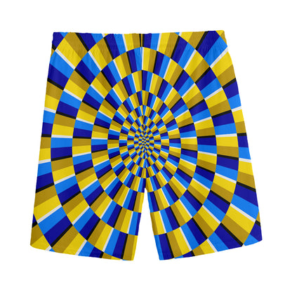 Dartboard Moving Optical Illusion Men's Sports Shorts