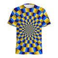 Dartboard Moving Optical Illusion Men's Athletic T-Shirt