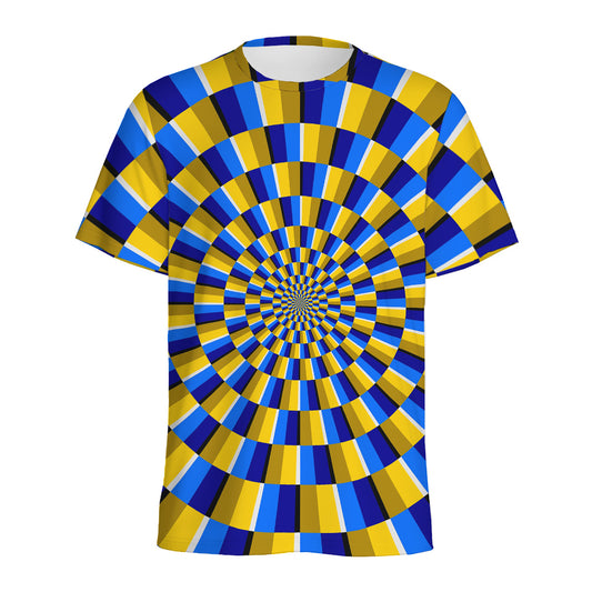 Dartboard Moving Optical Illusion Men's Sports T-Shirt