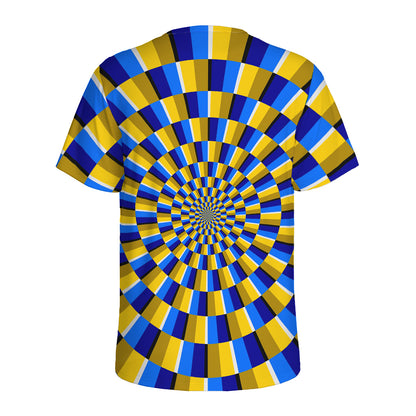 Dartboard Moving Optical Illusion Men's Sports T-Shirt