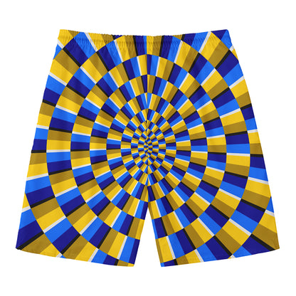 Dartboard Moving Optical Illusion Men's Swim Trunks
