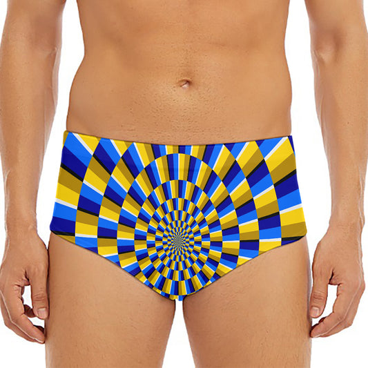 Dartboard Moving Optical Illusion Men's Triangle Swim Briefs