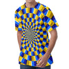 Dartboard Moving Optical Illusion Men's Velvet T-Shirt