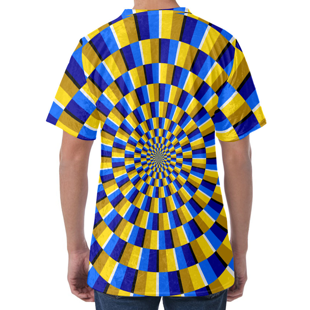 Dartboard Moving Optical Illusion Men's Velvet T-Shirt