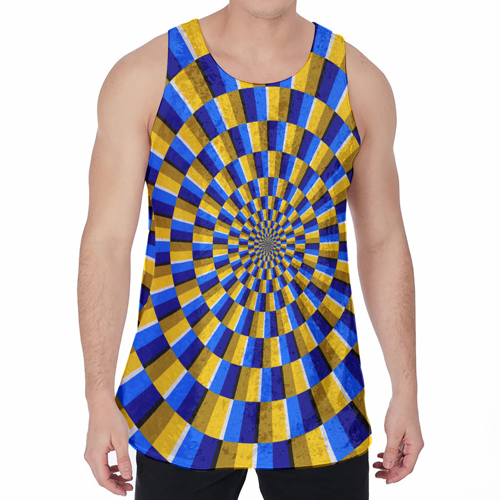 Dartboard Moving Optical Illusion Men's Velvet Tank Top