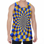 Dartboard Moving Optical Illusion Men's Velvet Tank Top