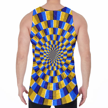 Dartboard Moving Optical Illusion Men's Velvet Tank Top