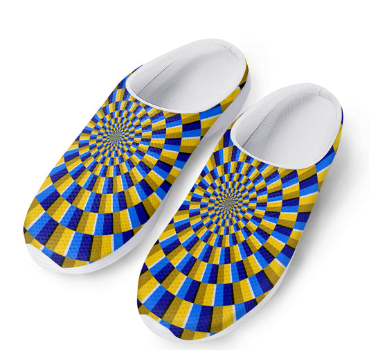 Dartboard Moving Optical Illusion Mesh Casual Shoes
