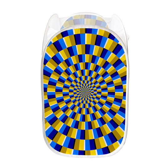 Dartboard Moving Optical Illusion Mesh Laundry Hamper