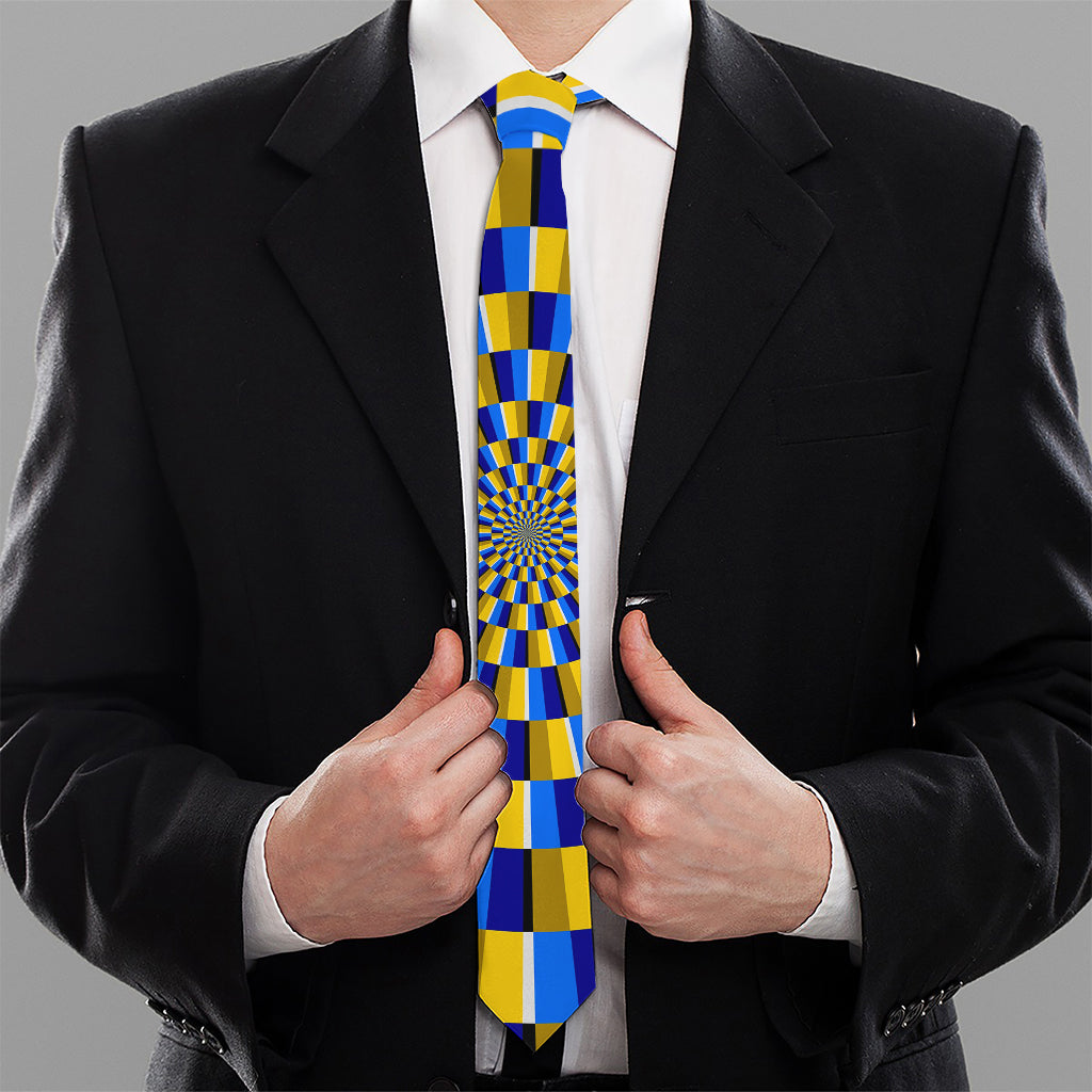 Dartboard Moving Optical Illusion Necktie