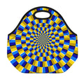 Dartboard Moving Optical Illusion Neoprene Lunch Bag