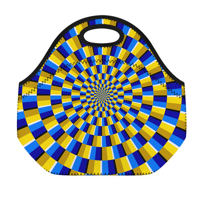 Dartboard Moving Optical Illusion Neoprene Lunch Bag