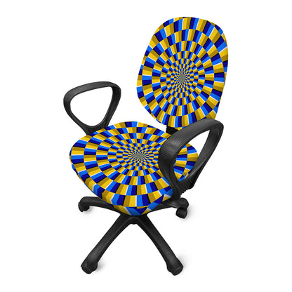 Dartboard Moving Optical Illusion Office Chair Cover