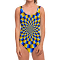 Dartboard Moving Optical Illusion One Piece Swimsuit
