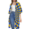 Dartboard Moving Optical Illusion Open Front Beach Cover Up