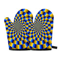 Dartboard Moving Optical Illusion Oven Mitts