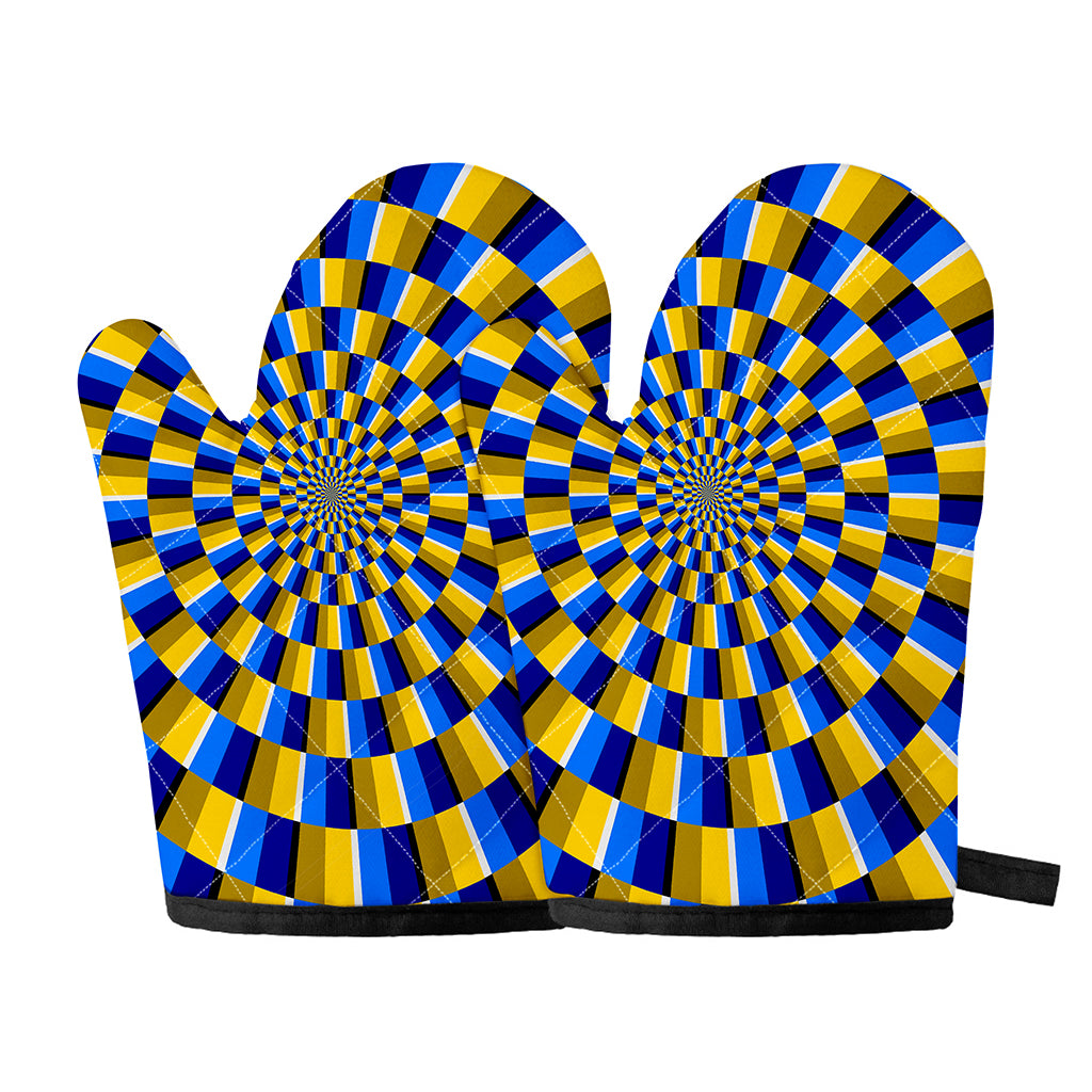 Dartboard Moving Optical Illusion Oven Mitts
