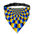 Dartboard Moving Optical Illusion Over The Collar Dog Bandana