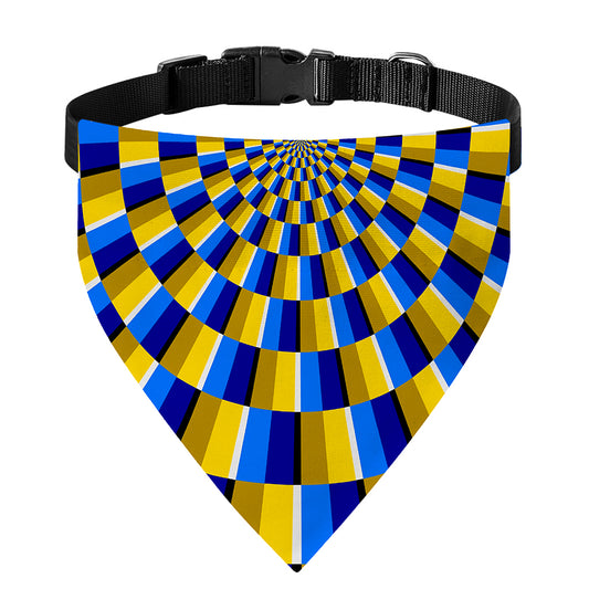 Dartboard Moving Optical Illusion Over The Collar Dog Bandana