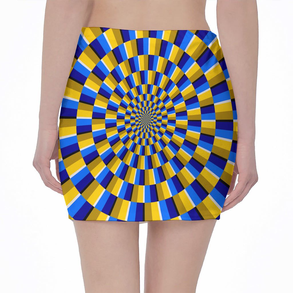 Dartboard Moving Optical Illusion Pencil Mini Skirt